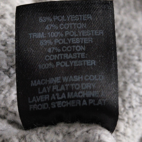 Amadi Small Grey Puff Sleeve Metallic Gold Trim Sweatshirt - Picture 13 of 14